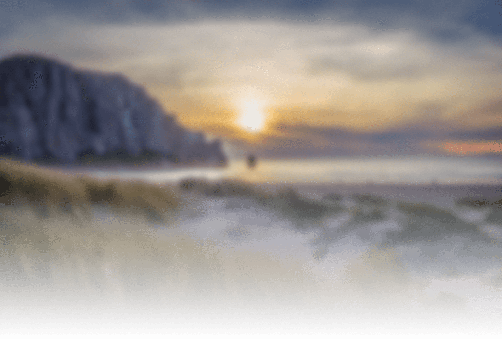 Blurred image of Morro Rock